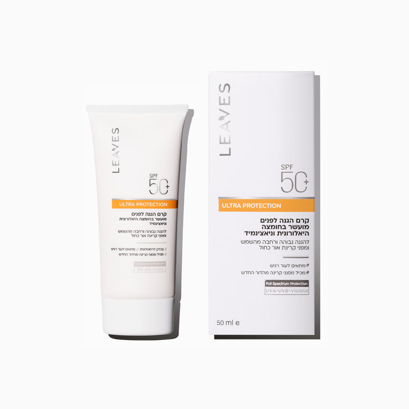 קרם הגנה לפנים Protection Ultra +SPF50 - LEAVES