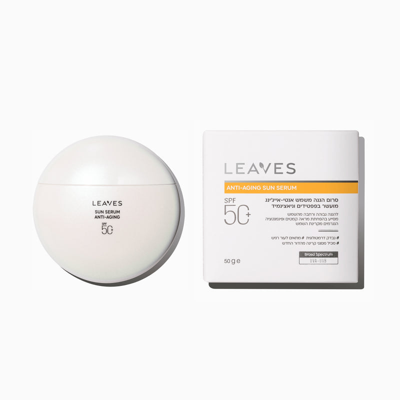 סרום הגנה משמש Anti-aging +SPF50 - LEAVES