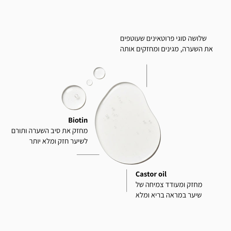 סרום לשיער עם שמן קיק וביוטין - LEAVES